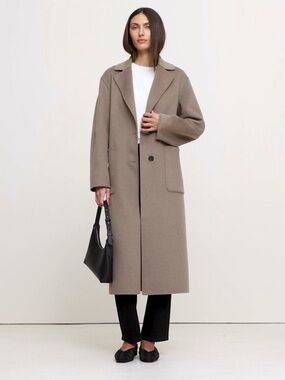 Banana Republic Oversized Double-Faced Wool Coat Light Oatmeal Oversized size XL